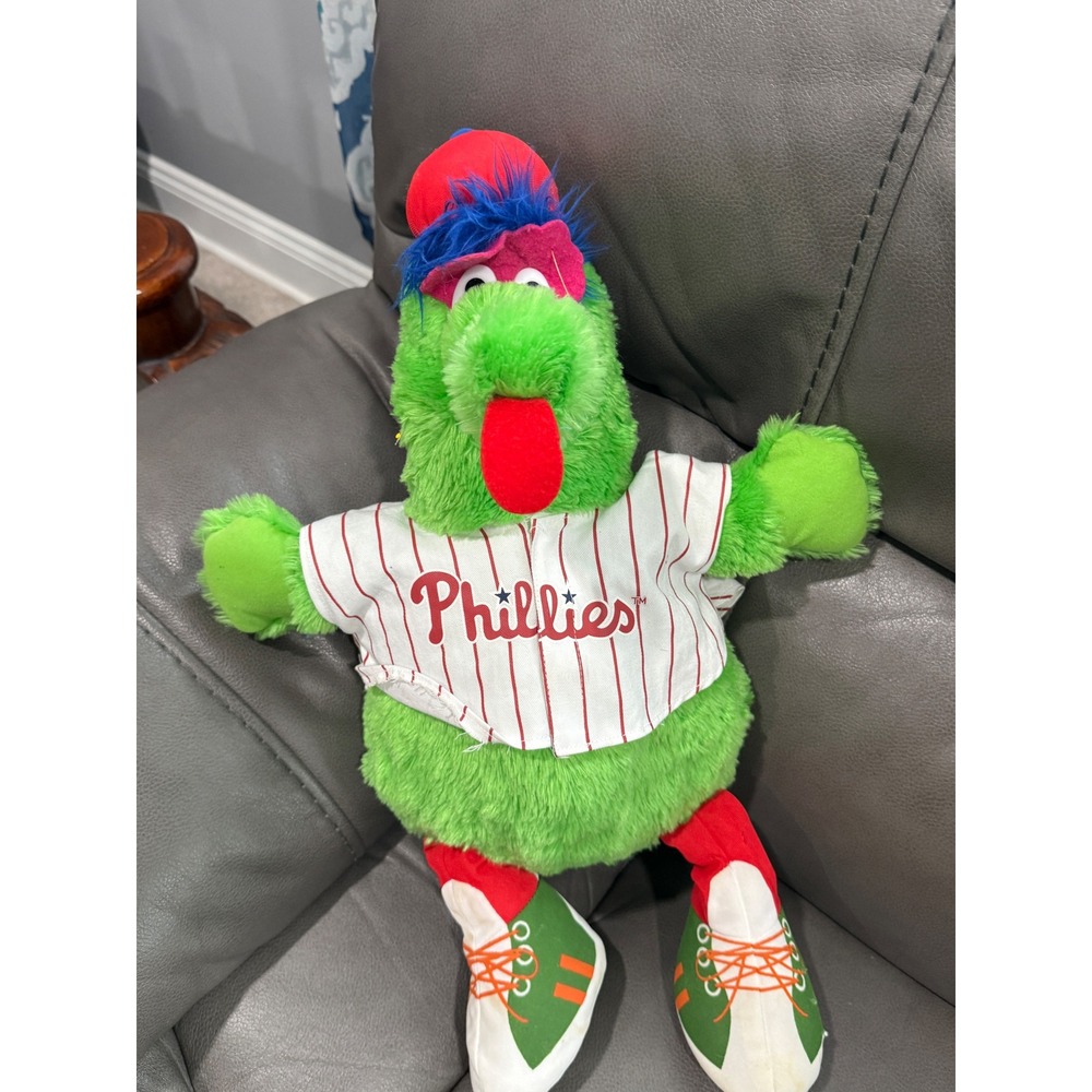 Philadelphia Phillies MLB Phanatic Plush Mascot Green Shaggy Stuffed Animal 22"